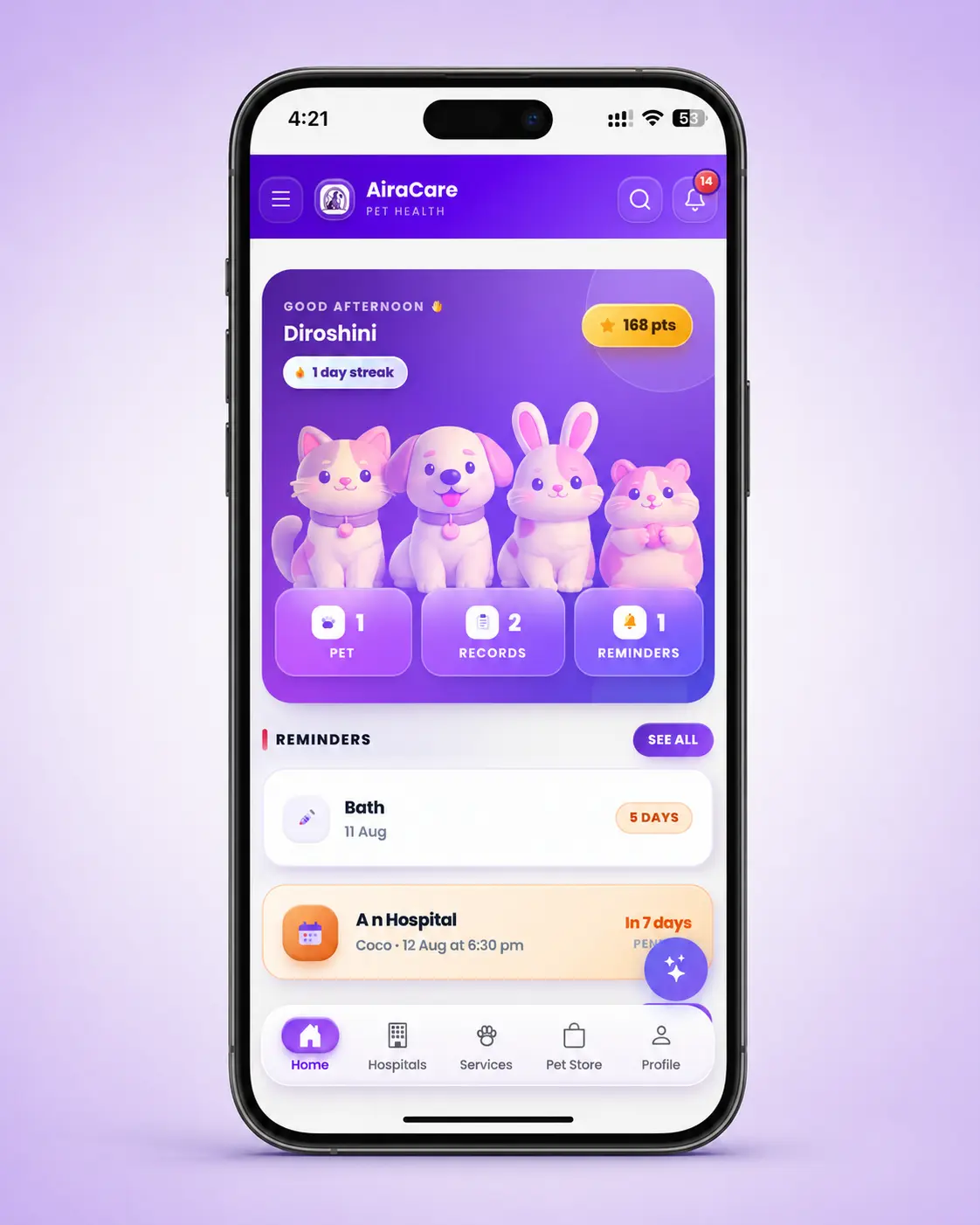 How AiraCare works on a mobile phone